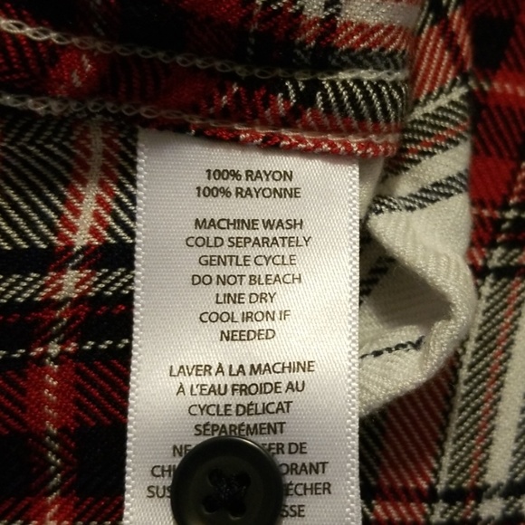 Nordstrom Flannel Plaid Shirt Large - Picture 5 of 7